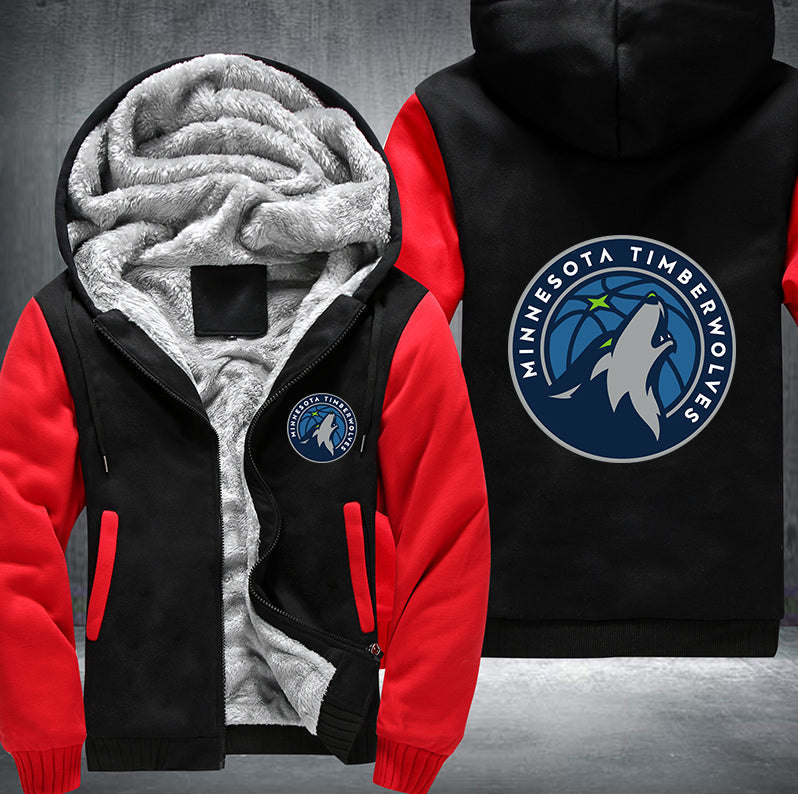 Minnesota Timberwolves Printing Fleece Hoodies Jacket