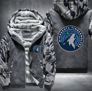 Minnesota Timberwolves Printing Fleece Hoodies Jacket