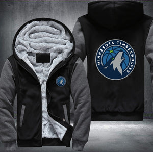 Minnesota Timberwolves Printing Fleece Hoodies Jacket