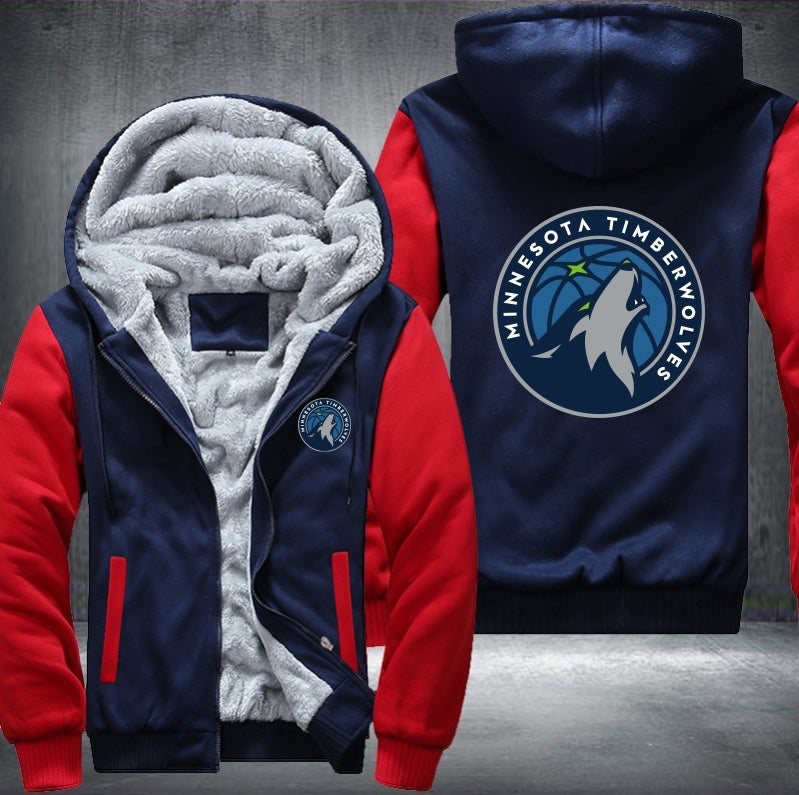 Minnesota Timberwolves Printing Fleece Hoodies Jacket