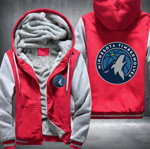 Minnesota Timberwolves Printing Fleece Hoodies Jacket