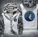 Minnesota Timberwolves Printing Fleece Hoodies Jacket