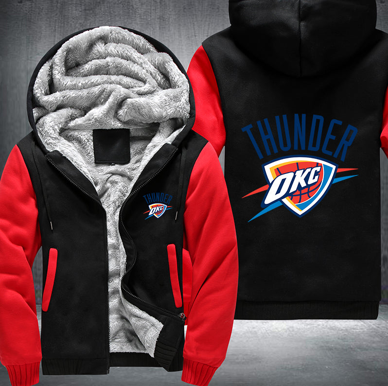 Oklahoma City Thunder Printing Fleece Hoodies Jacket