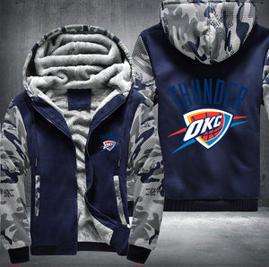 Oklahoma City Thunder Printing Fleece Hoodies Jacket