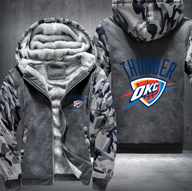 Oklahoma City Thunder Printing Fleece Hoodies Jacket