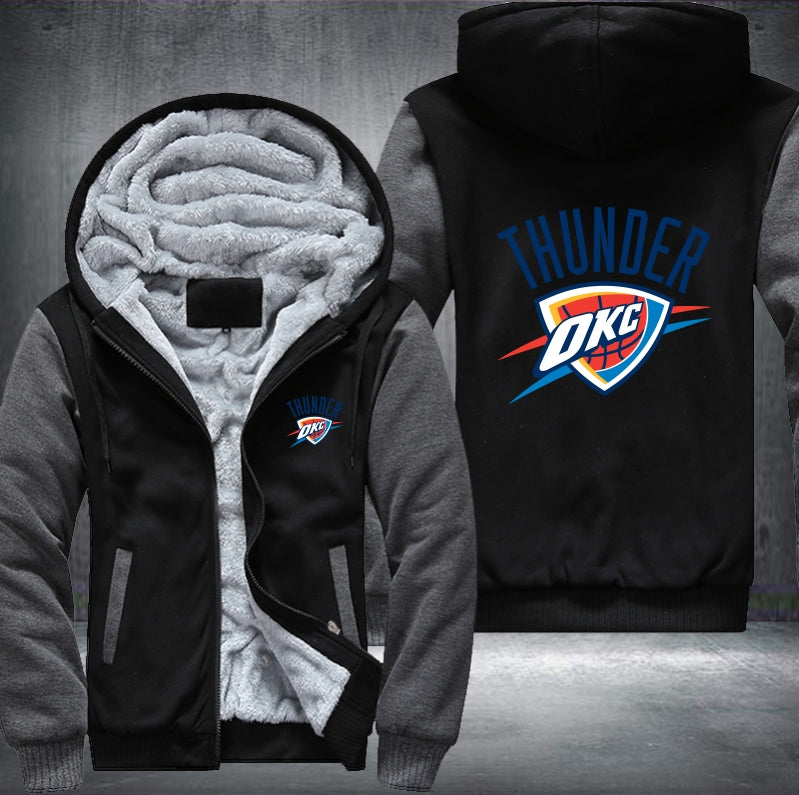 Oklahoma City Thunder Printing Fleece Hoodies Jacket