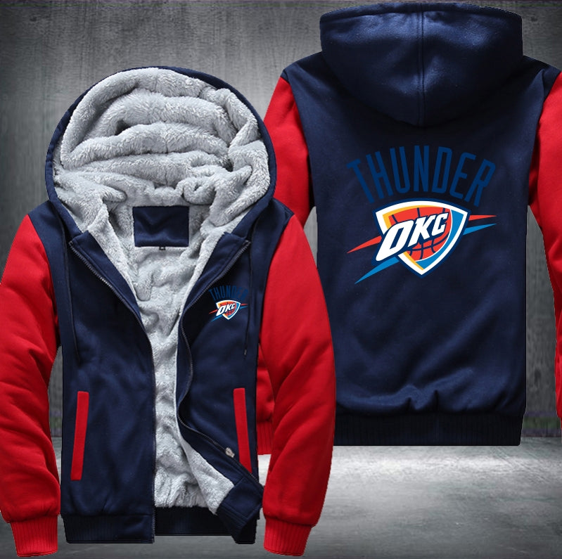 Oklahoma City Thunder Printing Fleece Hoodies Jacket