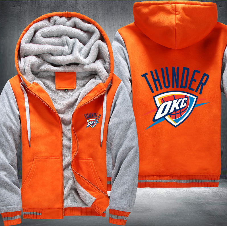 Oklahoma City Thunder Printing Fleece Hoodies Jacket