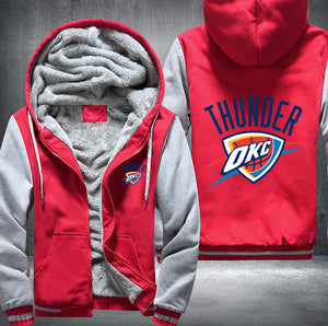 Oklahoma City Thunder Printing Fleece Hoodies Jacket