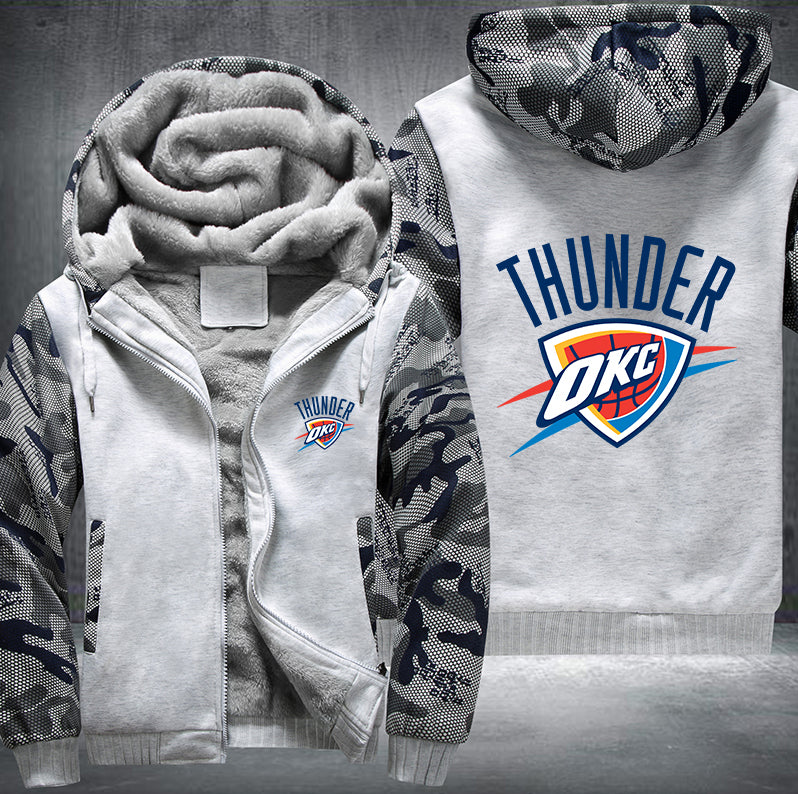 Oklahoma City Thunder Printing Fleece Hoodies Jacket