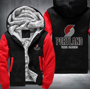 Portland Trailblazers Printing Fleece Hoodies Jacket