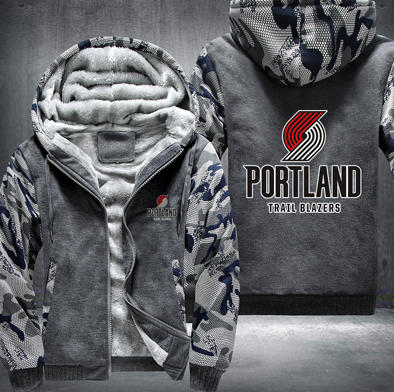 Portland Trailblazers Printing Fleece Hoodies Jacket