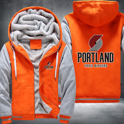 Portland Trailblazers Printing Fleece Hoodies Jacket