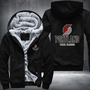 Portland Trailblazers Printing Fleece Hoodies Jacket