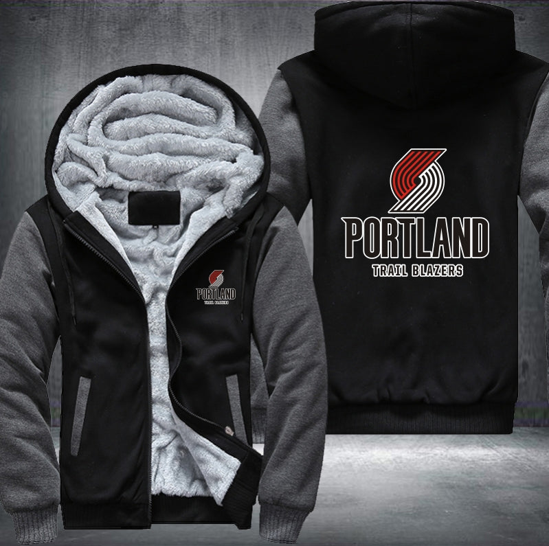 Portland Trailblazers Printing Fleece Hoodies Jacket