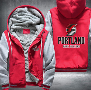 Portland Trailblazers Printing Fleece Hoodies Jacket