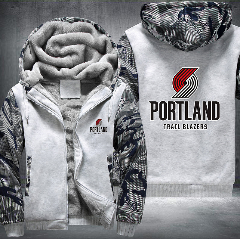 Portland Trailblazers Printing Fleece Hoodies Jacket