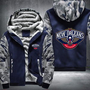 New Orleans Pelicans Printing Fleece Hoodies Jacket