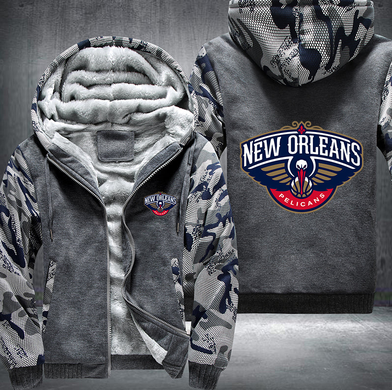 New Orleans Pelicans Printing Fleece Hoodies Jacket