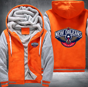 New Orleans Pelicans Printing Fleece Hoodies Jacket