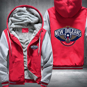 New Orleans Pelicans Printing Fleece Hoodies Jacket