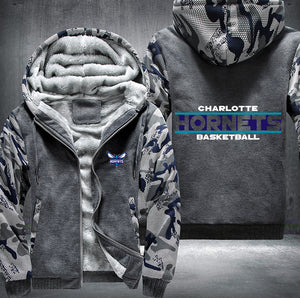 Charlotte Hornets Basketball Printing Fleece Hoodies Jacket