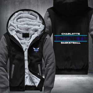 Charlotte Hornets Basketball Printing Fleece Hoodies Jacket