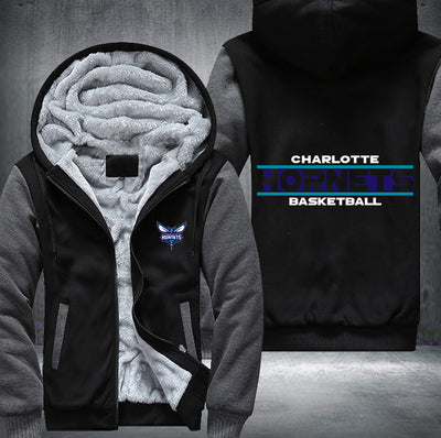 Charlotte Hornets Basketball Printing Fleece Hoodies Jacket