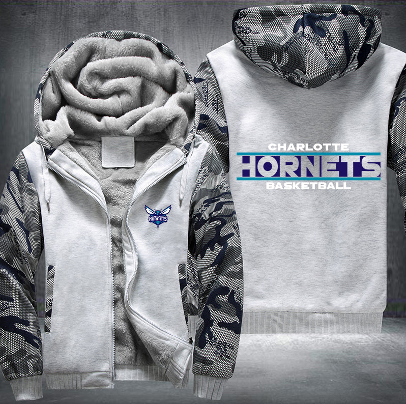 Charlotte Hornets Basketball Printing Fleece Hoodies Jacket