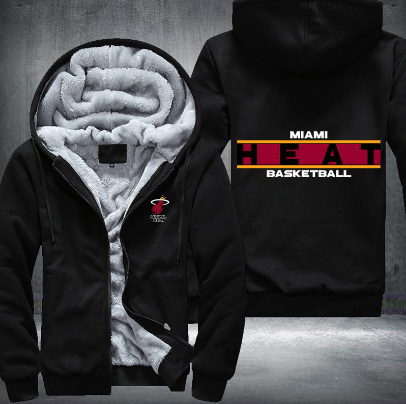 Miami Heat Basketball Printing Fleece Hoodies Jacket