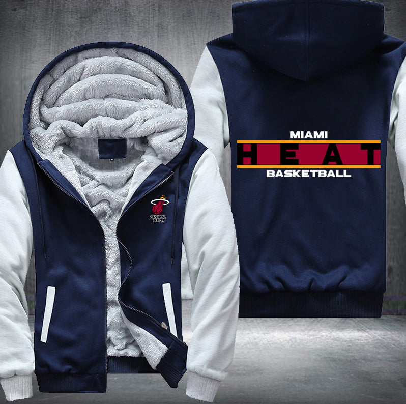 Miami Heat Basketball Printing Fleece Hoodies Jacket