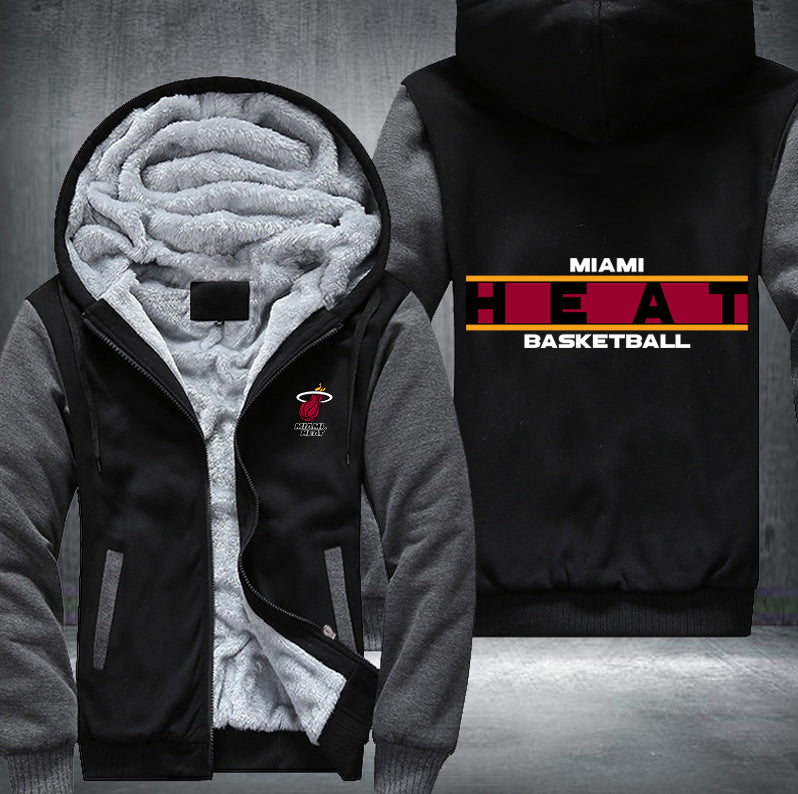 Miami Heat Basketball Printing Fleece Hoodies Jacket