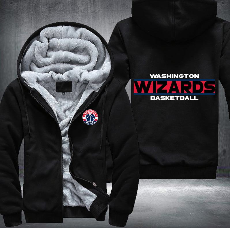 Washington Wizards Basketball Printing Fleece Hoodies Jacket