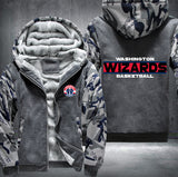 Washington Wizards Basketball Printing Fleece Hoodies Jacket