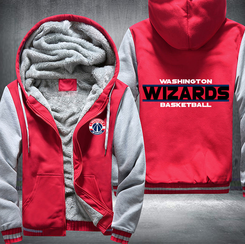 Washington Wizards Basketball Printing Fleece Hoodies Jacket