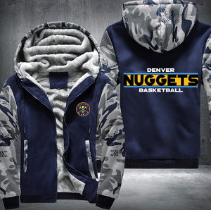 Denver Nuggets Basketball Printing Fleece Hoodies Jacket