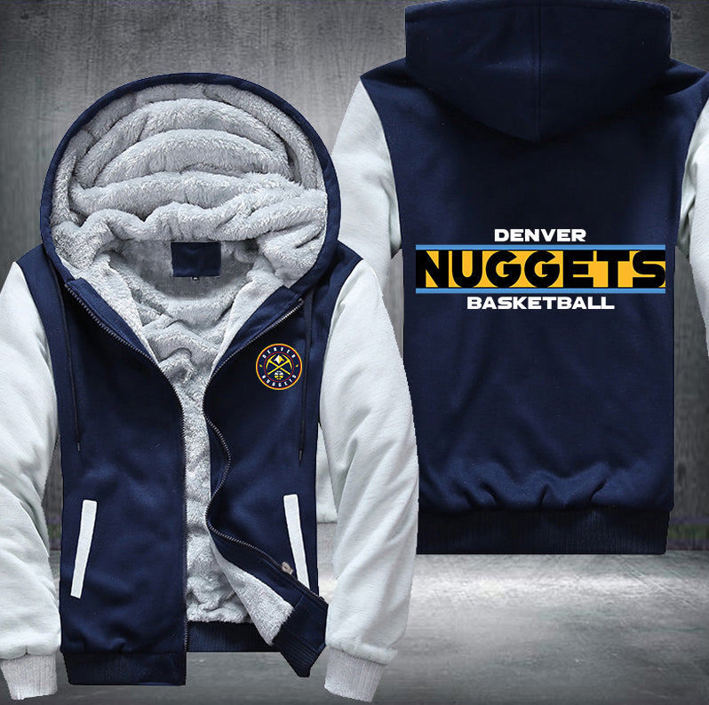 Denver Nuggets Basketball Printing Fleece Hoodies Jacket