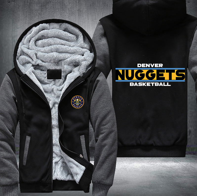 Denver Nuggets Basketball Printing Fleece Hoodies Jacket