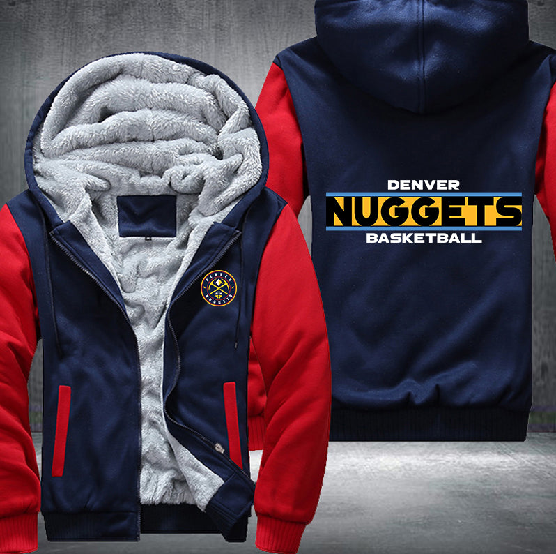 Denver Nuggets Basketball Printing Fleece Hoodies Jacket