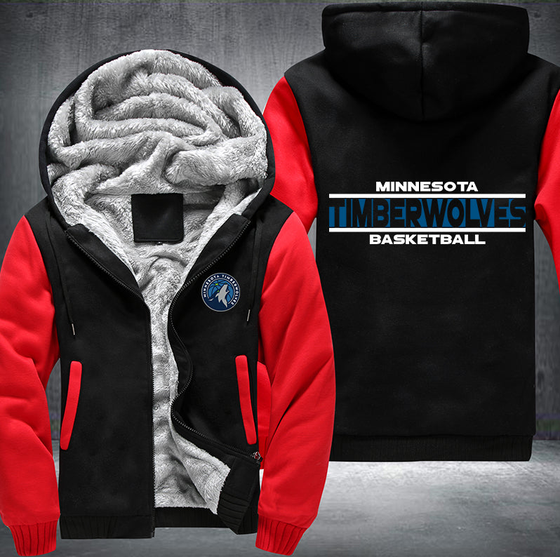 Minnesota Timberwolves Basketball Printing Fleece Hoodies Jacket