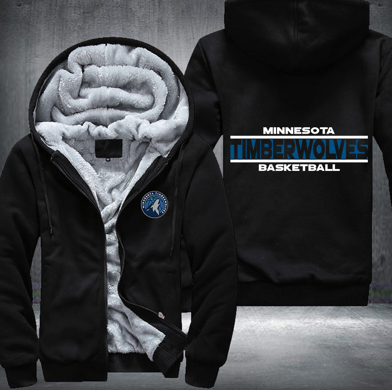 Minnesota Timberwolves Basketball Printing Fleece Hoodies Jacket