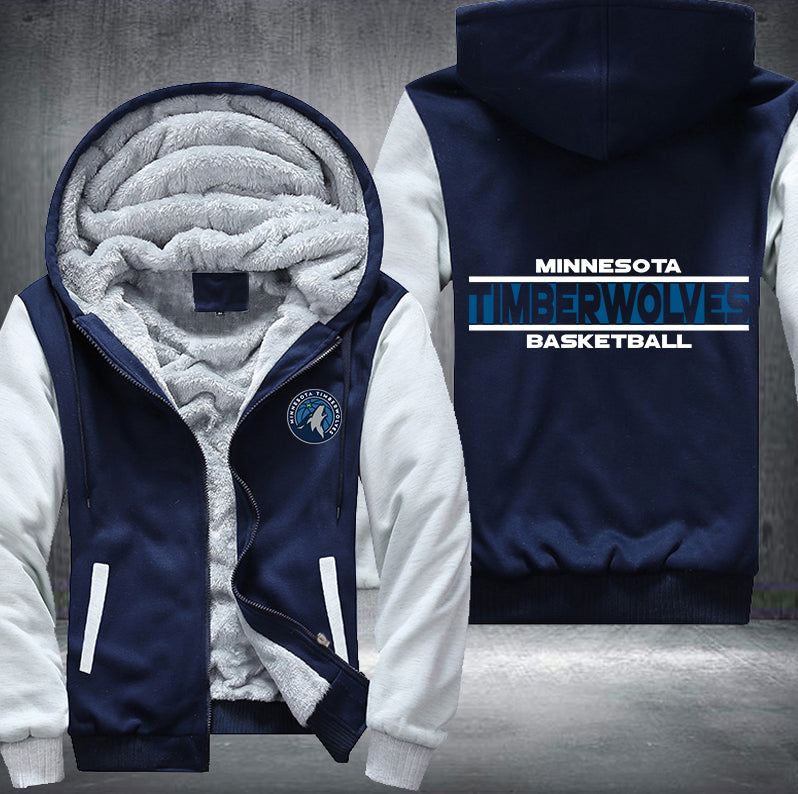 Minnesota Timberwolves Basketball Printing Fleece Hoodies Jacket