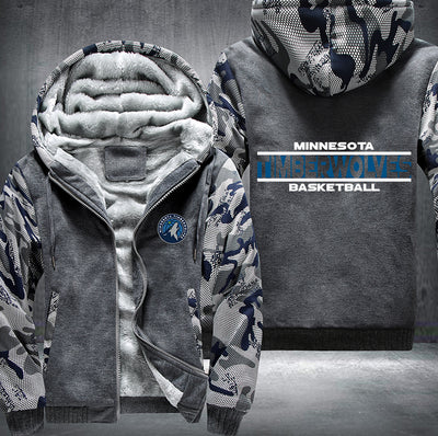 Minnesota Timberwolves Basketball Printing Fleece Hoodies Jacket
