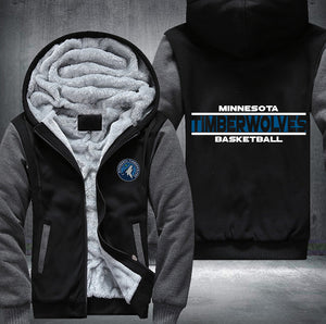 Minnesota Timberwolves Basketball Printing Fleece Hoodies Jacket