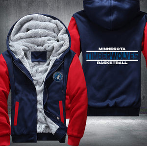 Minnesota Timberwolves Basketball Printing Fleece Hoodies Jacket