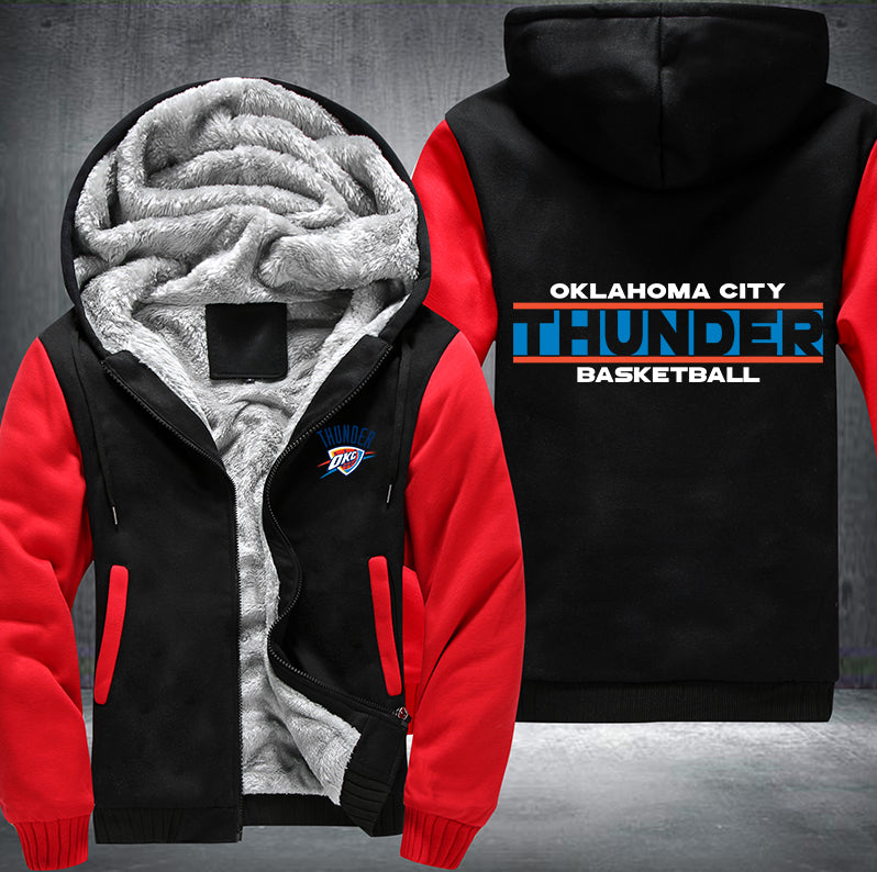 Oklahoma City Thunder Basketball Printing Fleece Hoodies Jacket