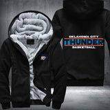 Oklahoma City Thunder Basketball Printing Fleece Hoodies Jacket