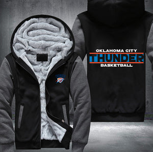 Oklahoma City Thunder Basketball Printing Fleece Hoodies Jacket