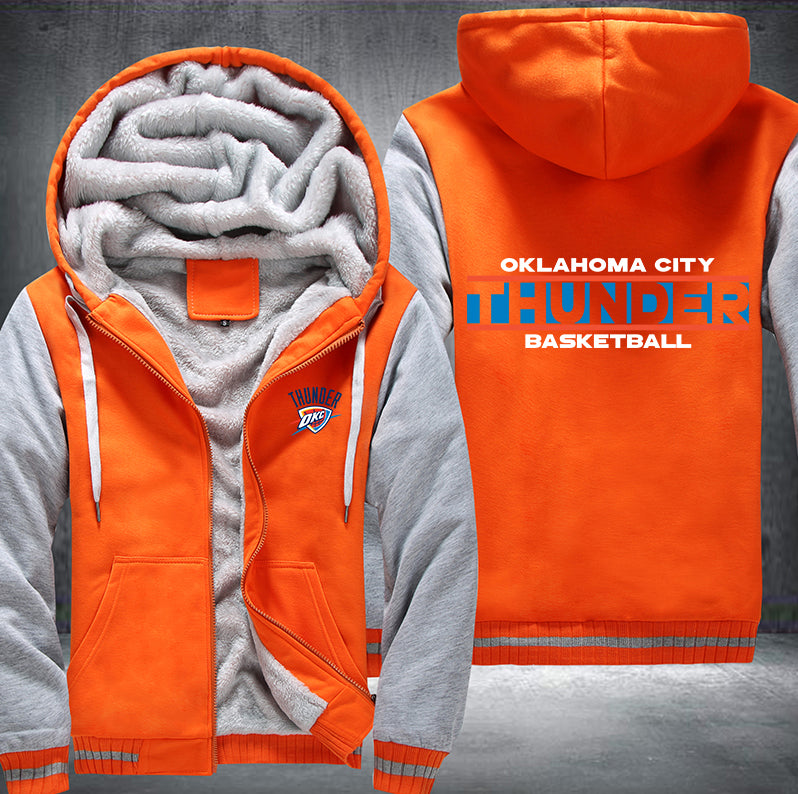 Oklahoma City Thunder Basketball Printing Fleece Hoodies Jacket