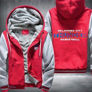 Oklahoma City Thunder Basketball Printing Fleece Hoodies Jacket